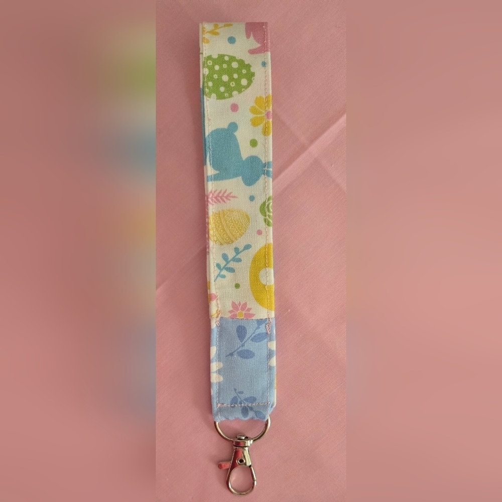 Easter Themed Keychain Wristlet Hand Sewn
